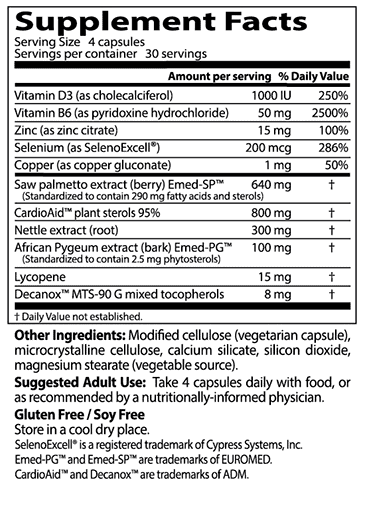 Comprehensive Prostate Formula - 120 capsules - Image 2