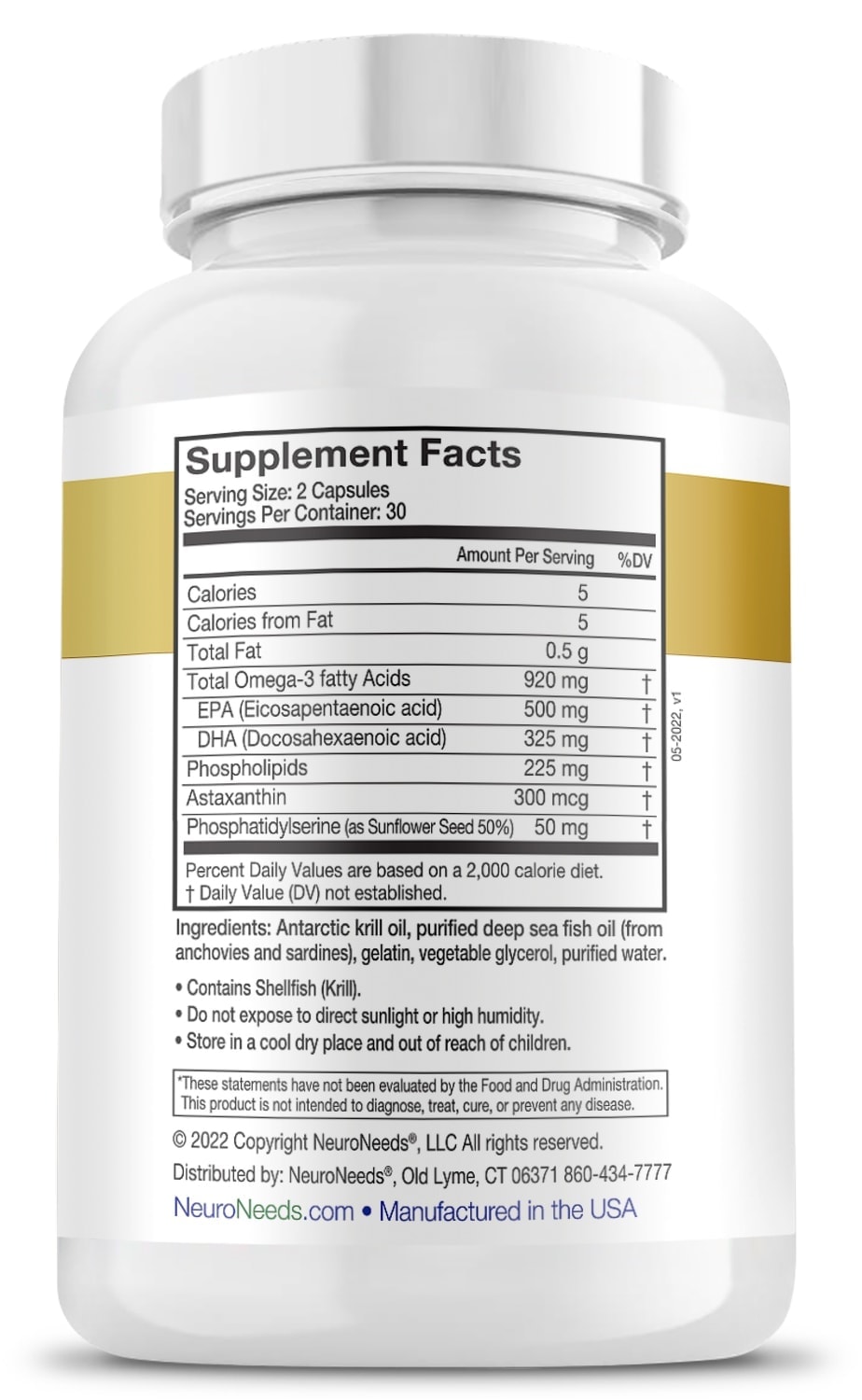 OmegaNeeds (Krill and Fish Oil Blend) - 60 softgels - Image 2