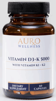 Vitamin D3 + K (5000 IU) - 60 capsules