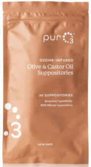 Ozone-Infused Olive/Castor Oil Suppositories - 30ct