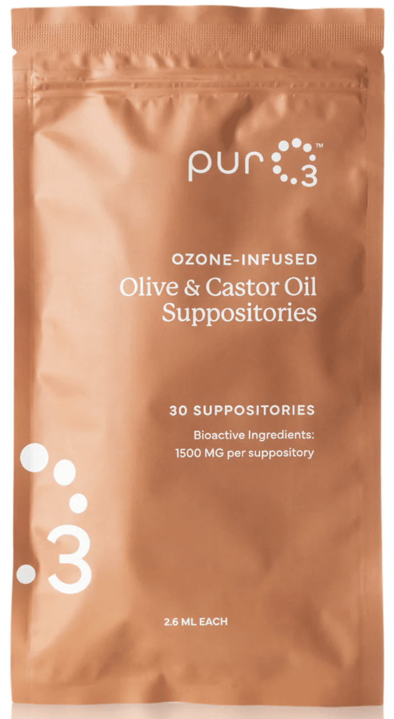 Ozone-Infused Olive/Castor Oil Suppositories - 30ct