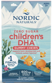 Childrens DHA Gummy Chews (Zero Sugar, Tropical Punch) - 30ct