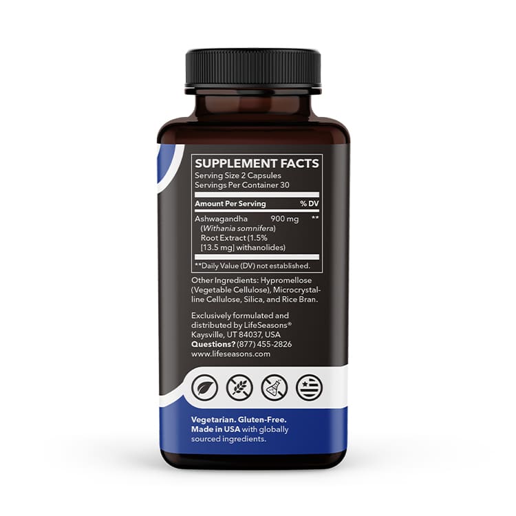 Ashwagandha (900mg) - 60 capsules - Image 3
