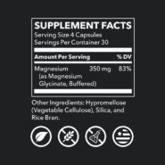Alternative view of Magnesium Glycinate (350mg) - 120 capsules
