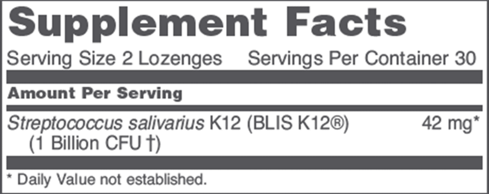 E.N.T. Biotic BLIS K12 probiotic - 60 lozenges - Image 2