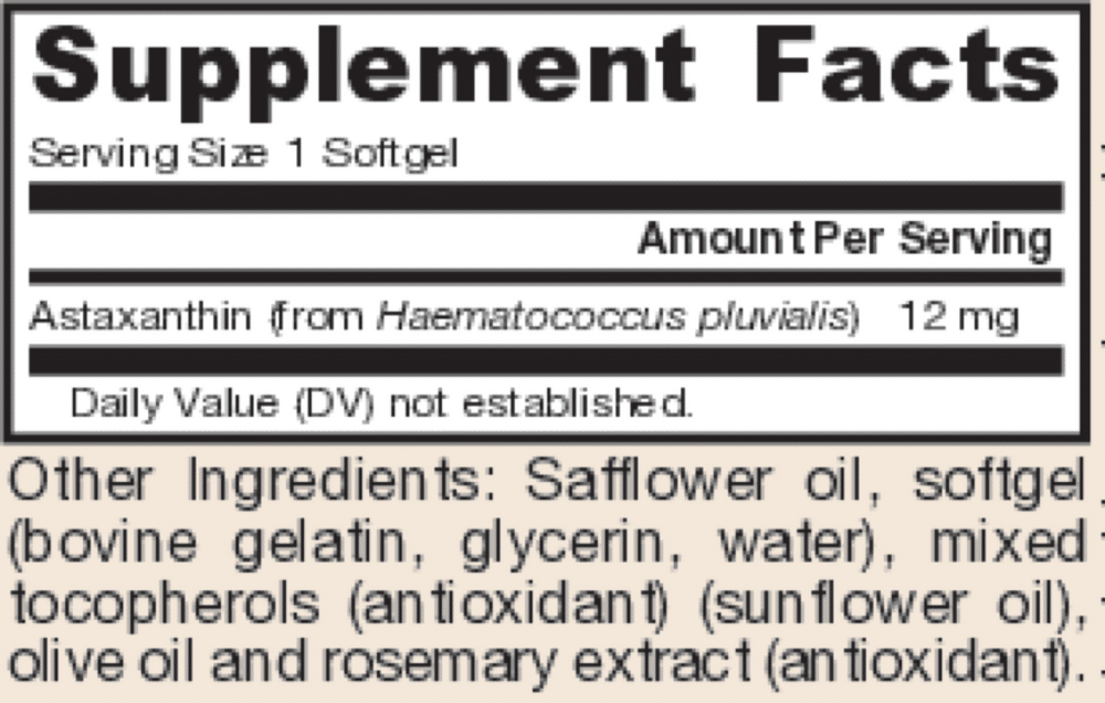 Astaxanthin 12 mg - 30 gels - Image 2