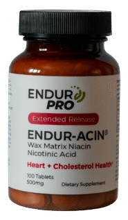 Extended Release ENDUR-ACIN® Wax Matrix Niacin (Nicotinic Acid) 500mg - 100 tablets