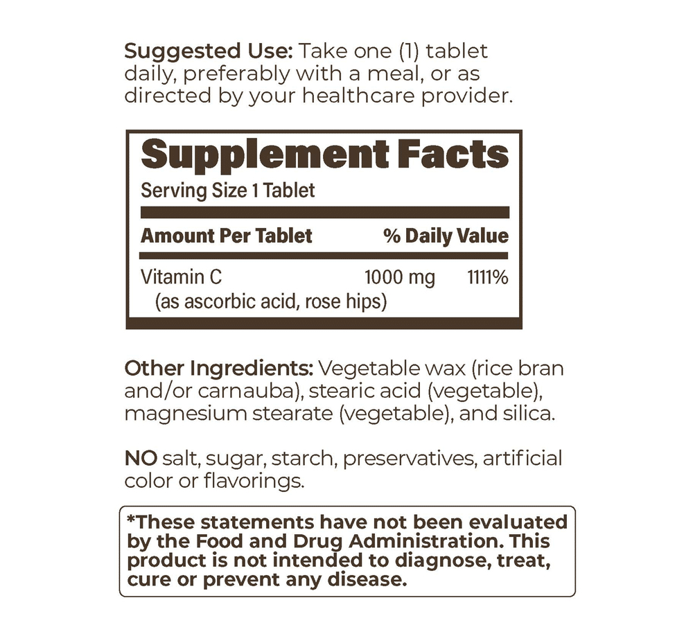 Sustained Release ENDUR-C® Vitamin C with Rose Hips 1000mg - 60 tablets - Image 2