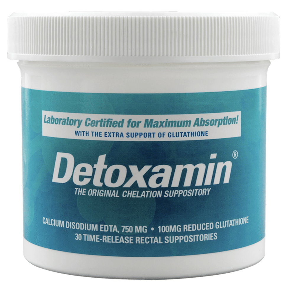 DETOXAMIN 750MG EDTA SUPPOSITORIES with GLUTATHIONE 30ct