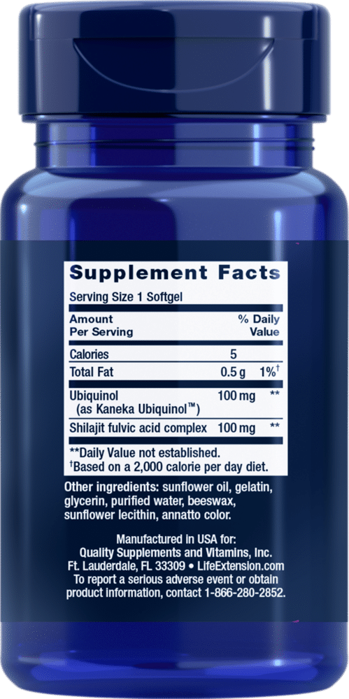 Super Ubiquinol CoQ10 w/Enhanced Mitochondrial 100mg - 60 softgels - Image 2