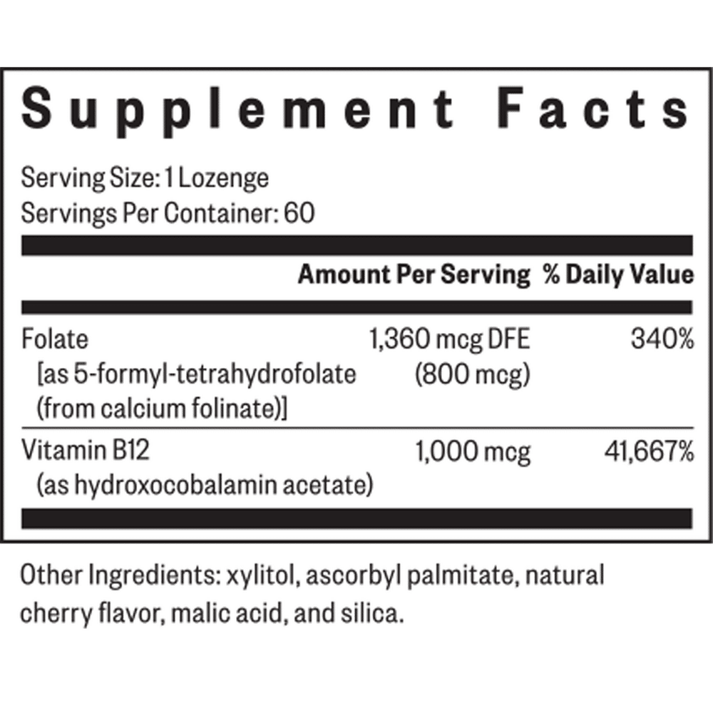 HYDROXO B12 WITH FOLINIC ACID - 60 LOZENGES - Image 2