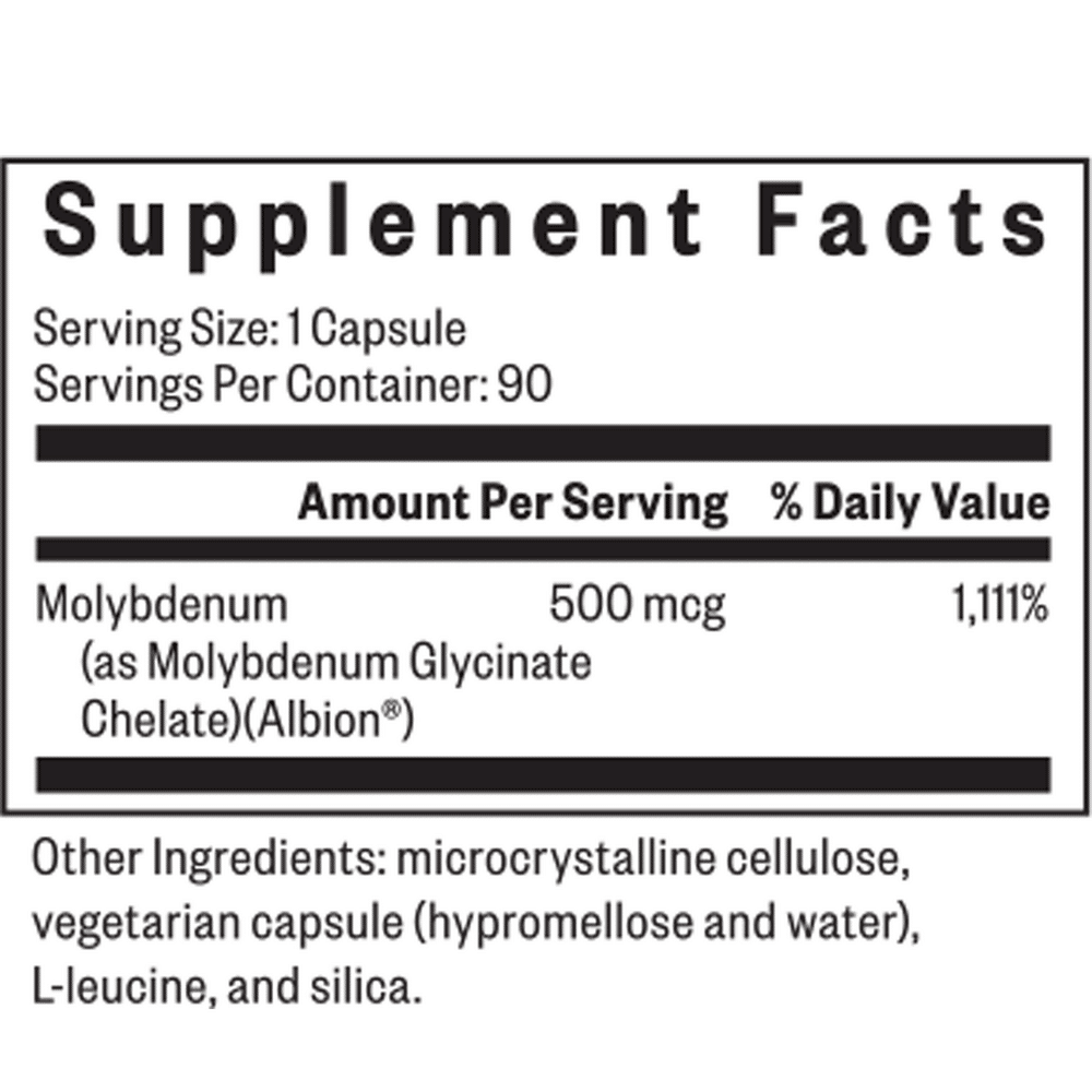 MOLYBDENUM 500 - 90 CAPSULES - Image 2