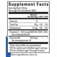 Alternative view of OPTIMAL VITAMIN D3 + K2 DROPS - 900 SERVINGS