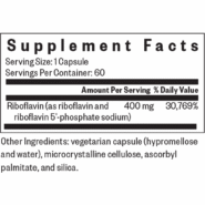 Alternative view of Riboflavin 400mg - 60 Capsules
