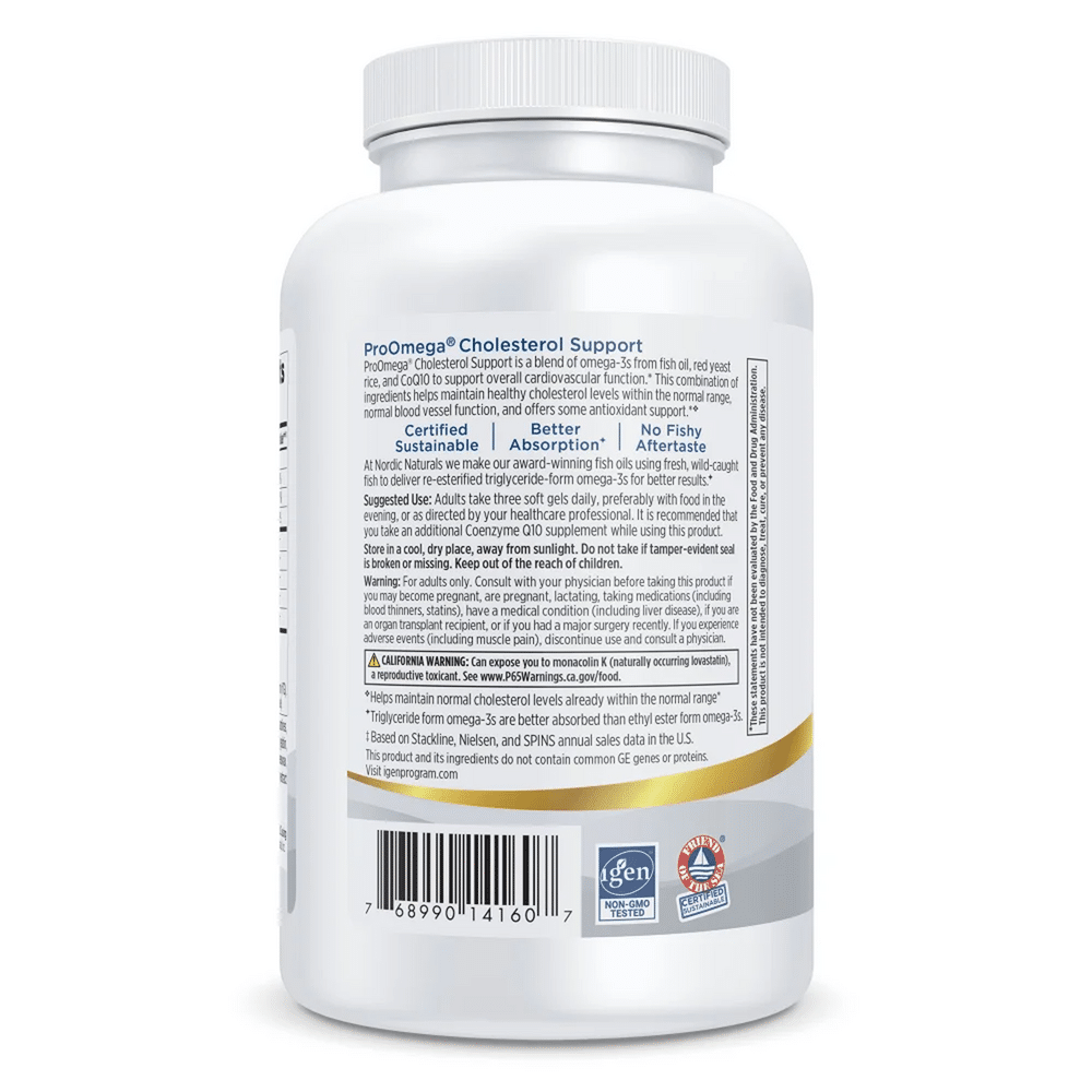ProOmega Cholesterol Support - 180 softgels - Image 3