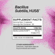 HU58 (High Potency Bacillus Subtilis) 60 capsules - Image 2