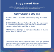 CDP Choline 500 mg 60 Capsules - Image 3